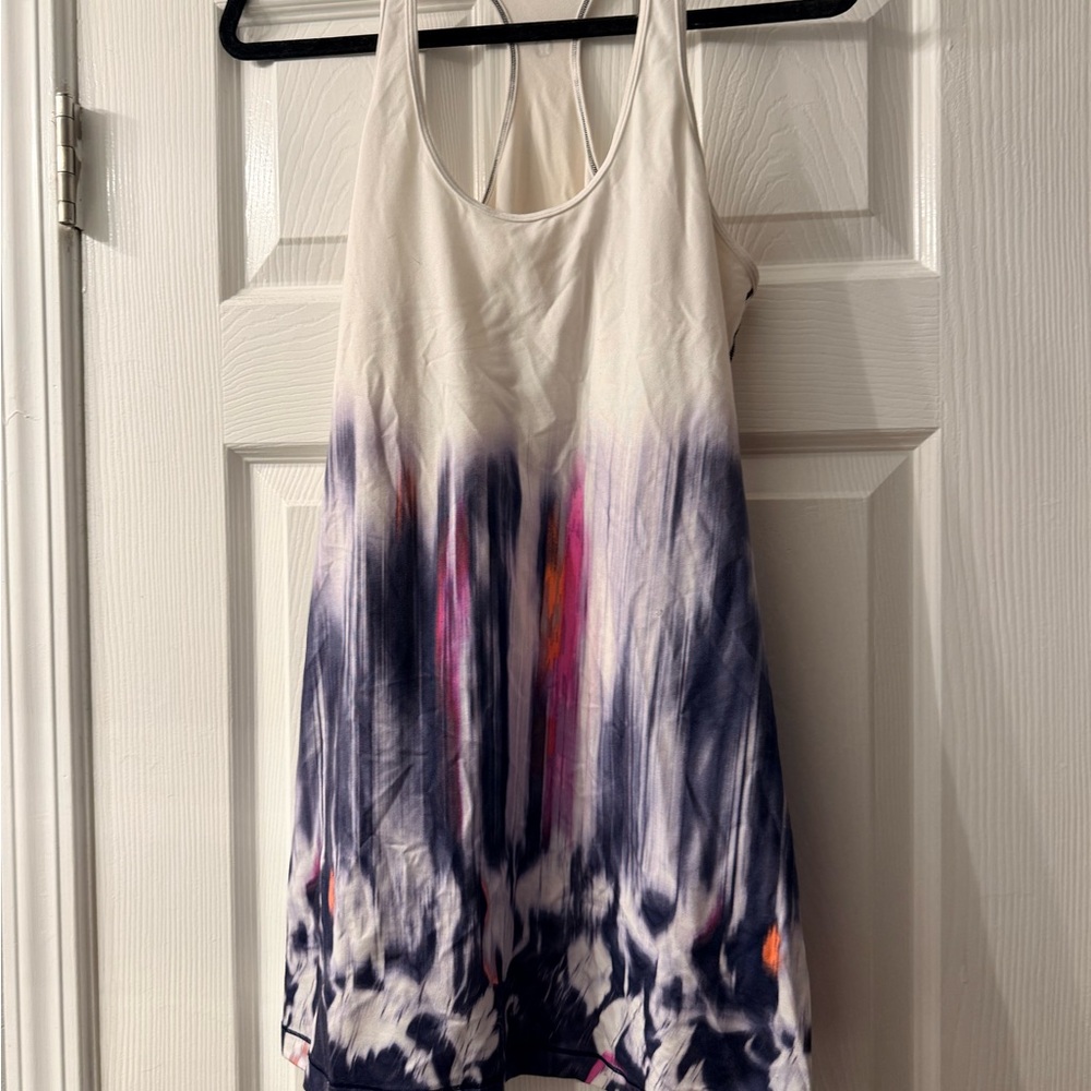 Lululemon Racerback Tank  – Tie-Dye Ombre – White/Navy